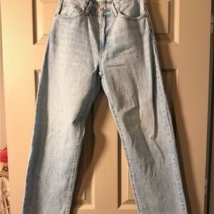 Denim Forum Light Blue Straight Leg Jeans